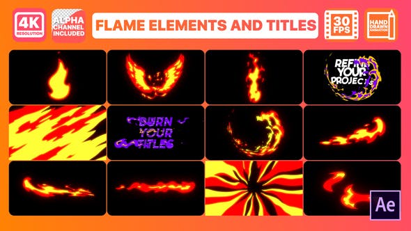 Flame And Titles | After Effects - 26376666 Download Videohive