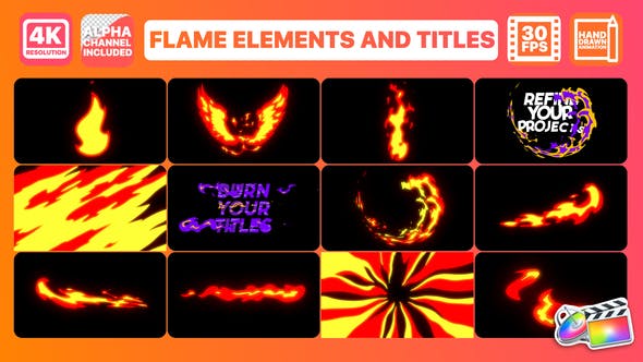 Flame And Titles | FCPX - Download 26381016 Videohive