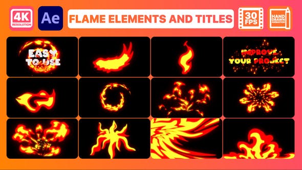 Flame Elements And Titles | After Effects - 31189603 Download Videohive