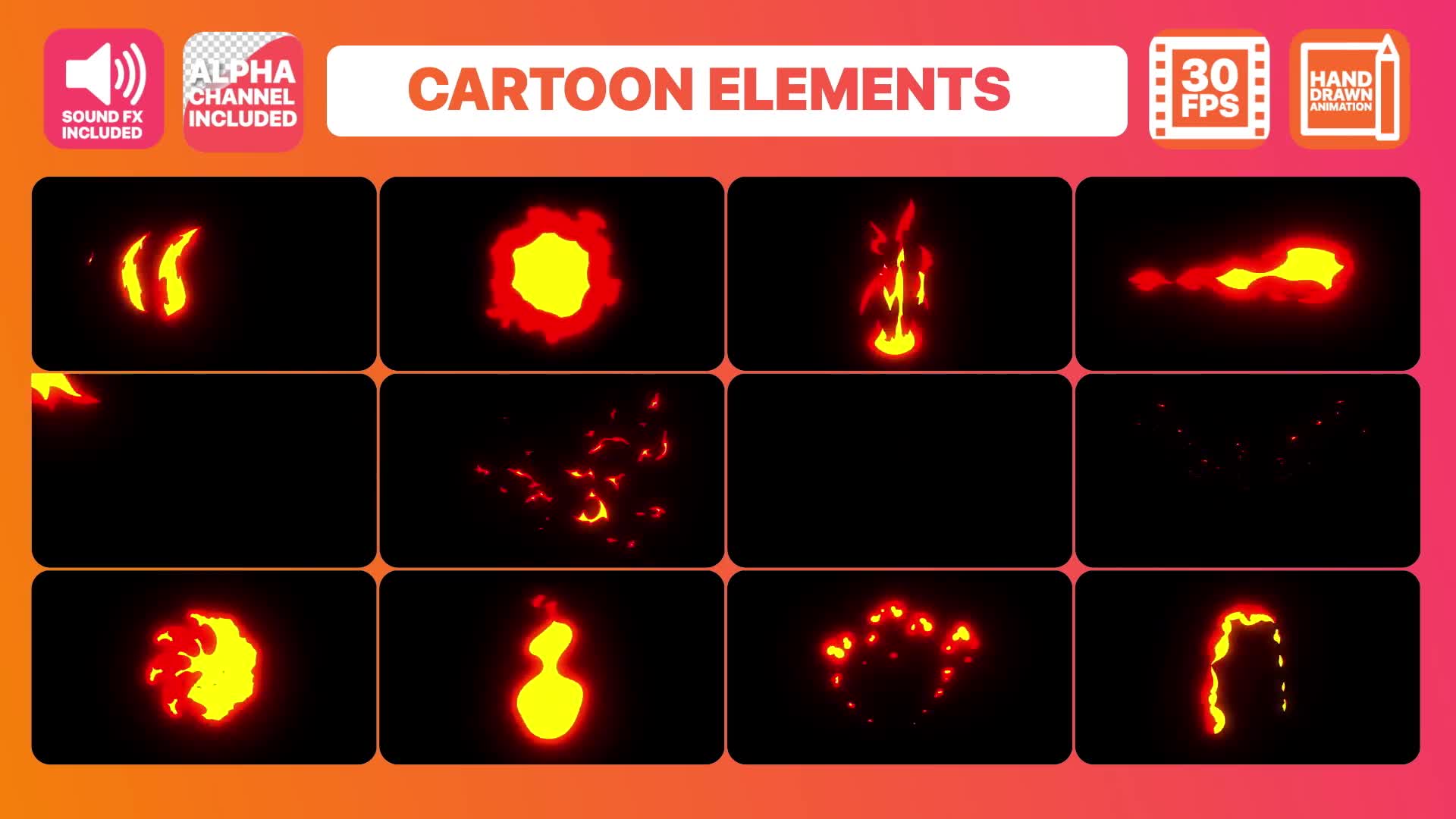 Flame Elements And Titles | After Effects Template Videohive 23705320 After Effects Image 2