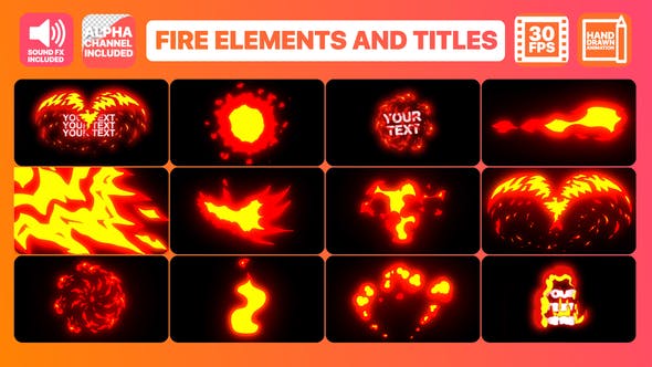 Flame Elements And Titles | After Effects Template - 23705320 Download Videohive
