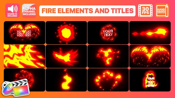 Flame Elements And Titles | Final Cut Pro - Videohive 24279728 Download