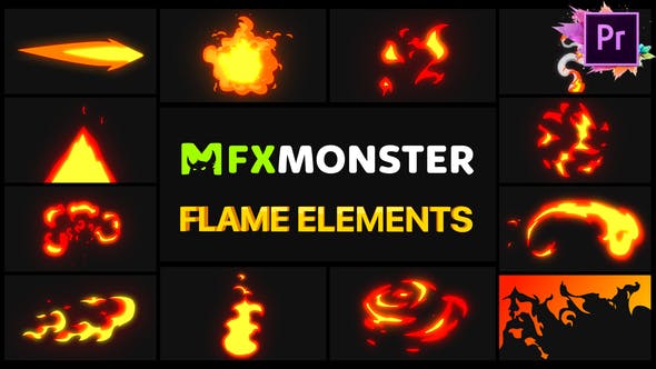 Flame Elements | Premiere Pro MOGRT - Videohive Download 28895835
