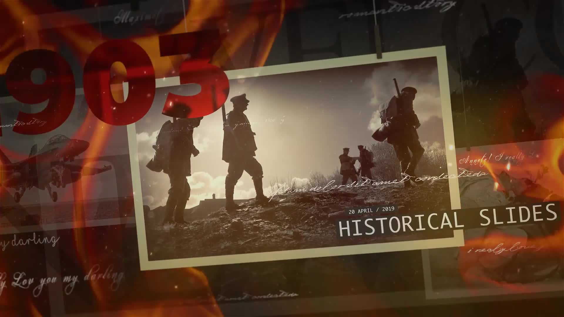 Flame of History Slideshow Videohive 23509014 After Effects Image 1