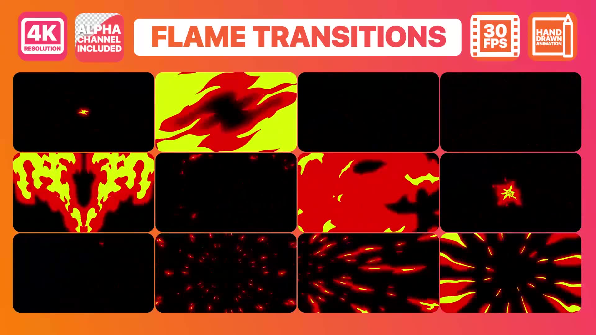 Flame Transitions | Premiere Pro MOGRT Videohive 29849647 Premiere Pro Image 2