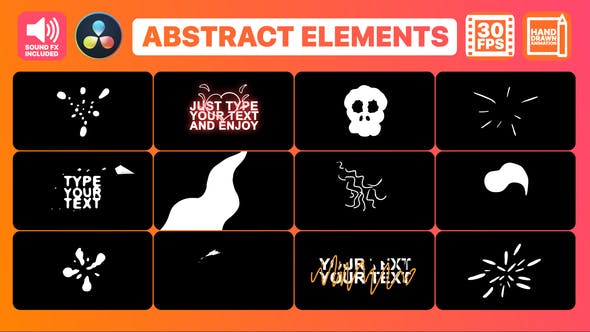 Flash FX Abstract Elements And Titles | DaVinci Resolve - 33897523 Videohive Download