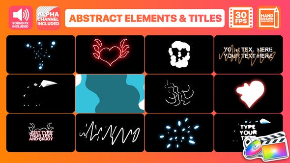Flash FX Abstract Elements And Titles | Final Cut Pro - Videohive Download 24269409