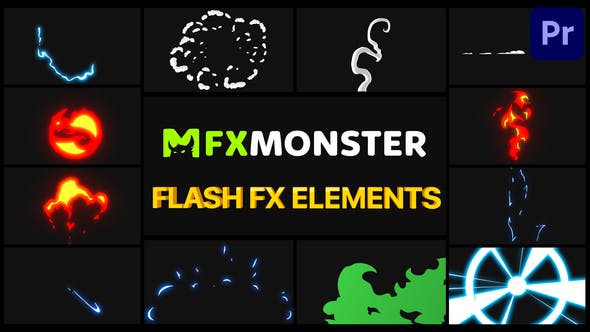 Flash FX Elements Pack 02 | Premiere Pro MOGRT - 29989242 Download Videohive