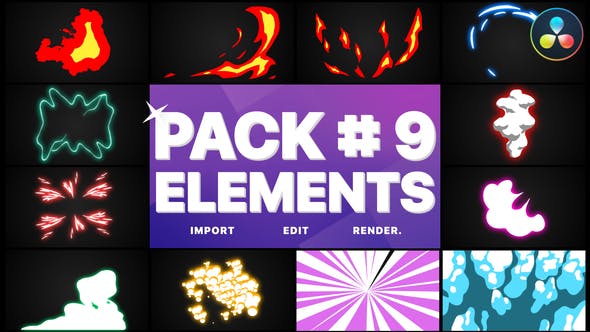 Flash FX Elements Pack 09 | DaVinci Resolve - 36543080 Download Videohive