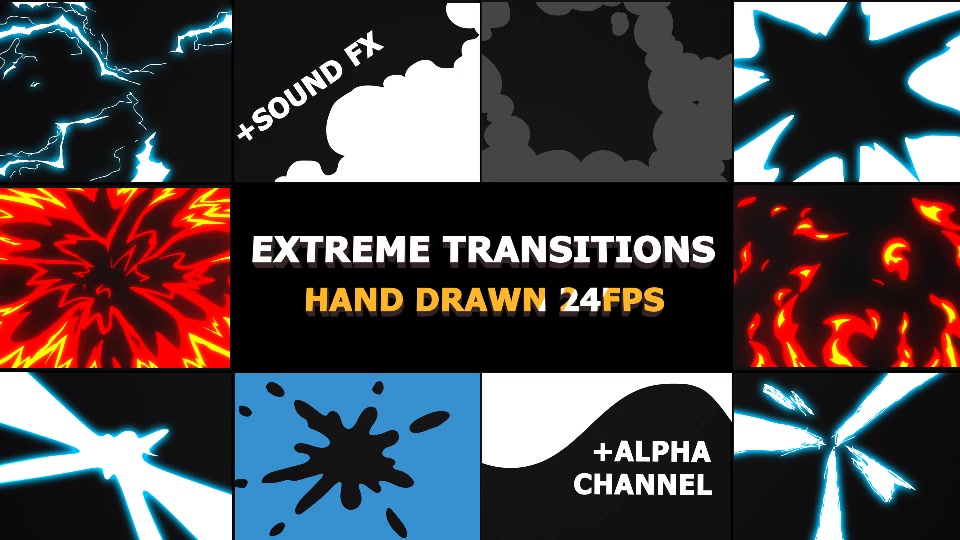 Flash FX Extreme Transitions | FCPX Videohive 23479511 Apple Motion Image 11