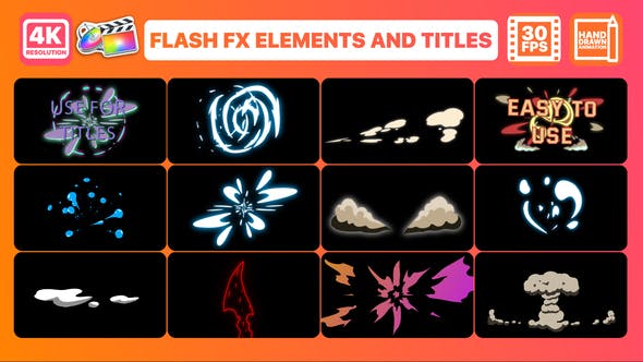 Flash FX Pack and Titles | FCPX - 33072307 Download Videohive