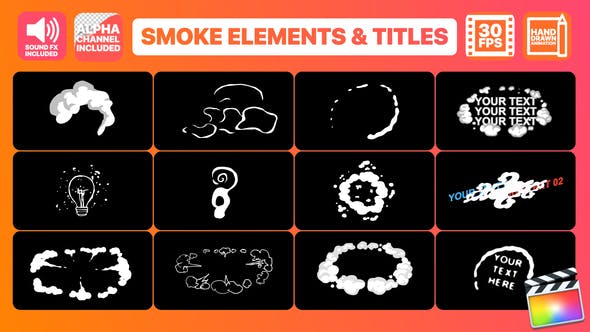 Flash FX Smoke Elements And Titles | Final Cut Pro - Videohive Download 24220116