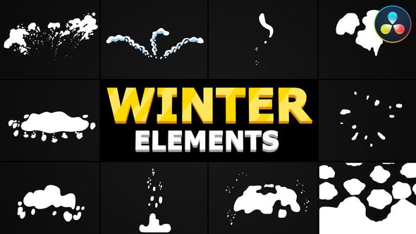 Flash FX Winter Elements | DaVinci Resolve - Videohive 34655150 Download
