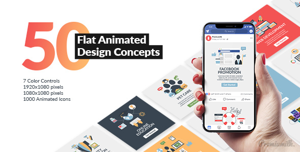 Flat Animated Design Concepts - Download Videohive 21491354