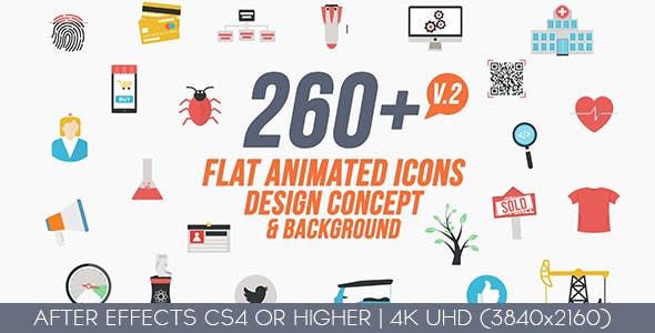 Flat animated icons / backgrounds / design concepts - 17807841 Download Videohive
