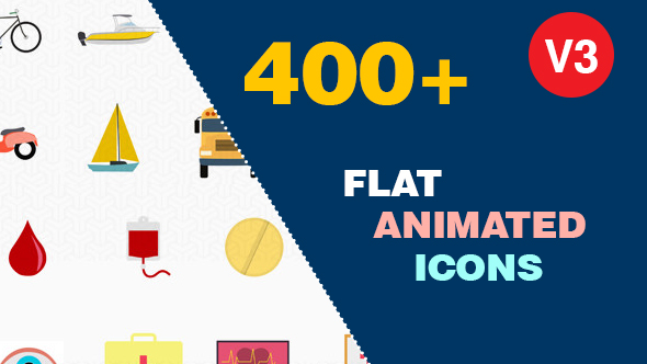 Flat Animated Icons Library - Download Videohive 10089238