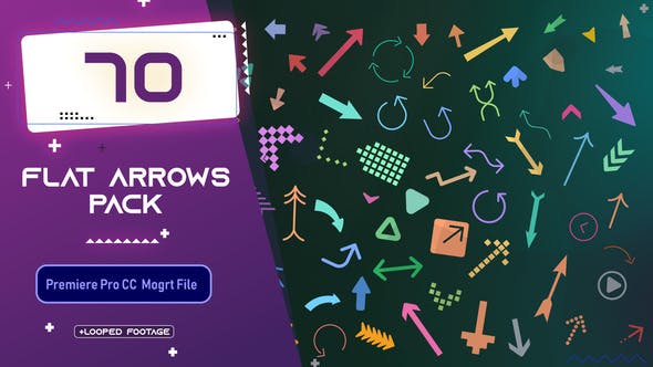 Flat Arrows MOGRT Pack - Videohive Download 33663487
