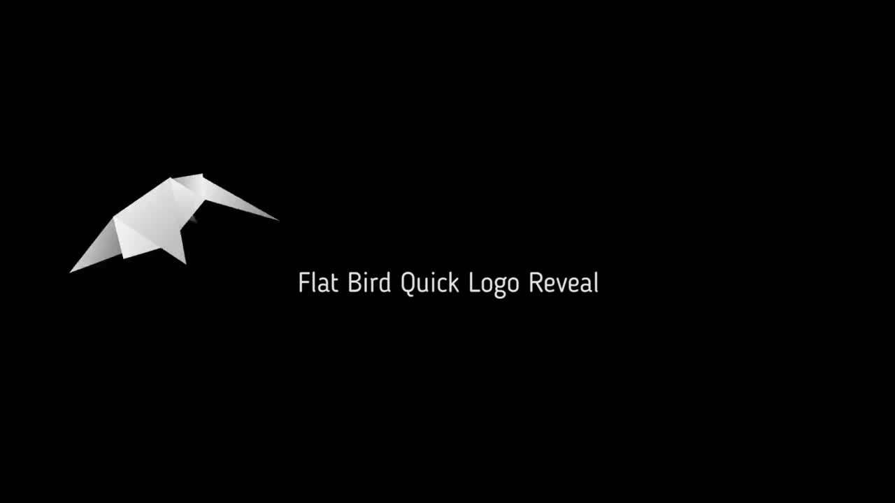 Flat Bird Quick Logo Reveal - Download Videohive 12789427