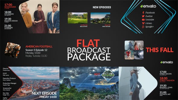 Flat Broadcast Package - Videohive 18303710 Download
