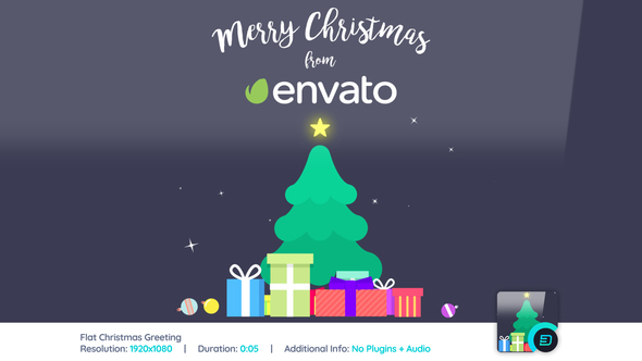 Flat Christmas Greeting // Apple Motion - Download Videohive 22855533
