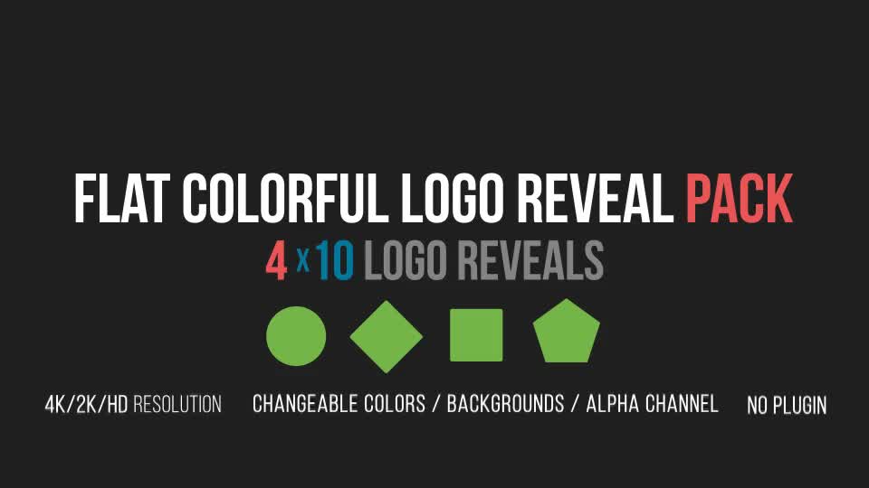 Flat Colorful Logo Reveal Pack - Download Videohive 15930197