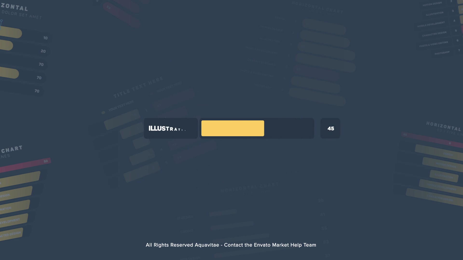 Flat Design Horizontal Bar Charts Videohive 35825515 After Effects Image 7