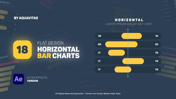 Flat Design Horizontal Bar Charts - Download 35825515 Videohive