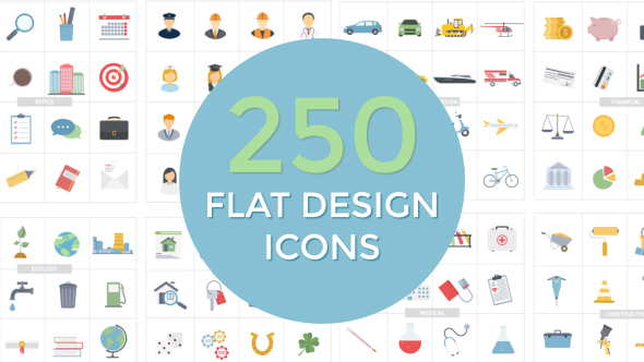 Flat Design Icons - Download Videohive 20552114