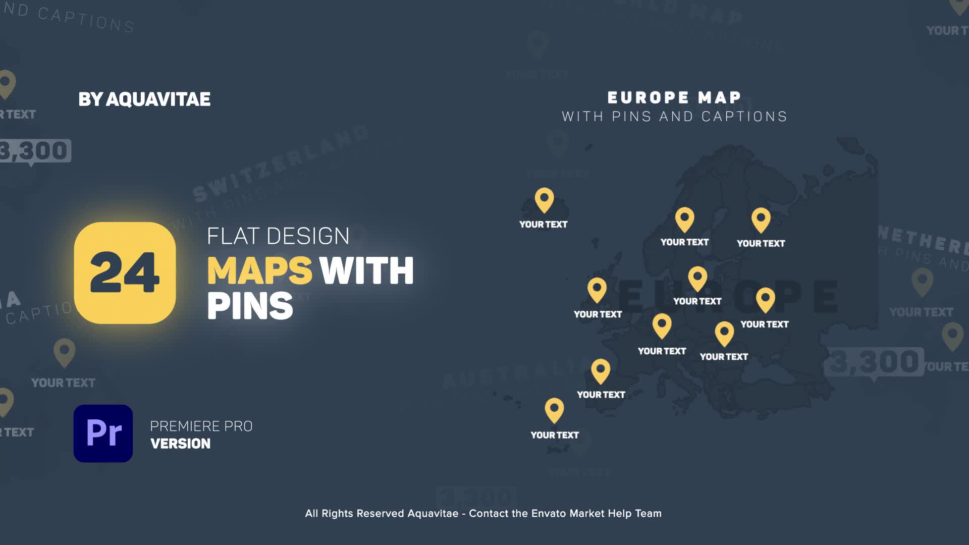 Flat Design Maps With Pins for Premiere Pro Videohive 36295156 Premiere Pro Image 1