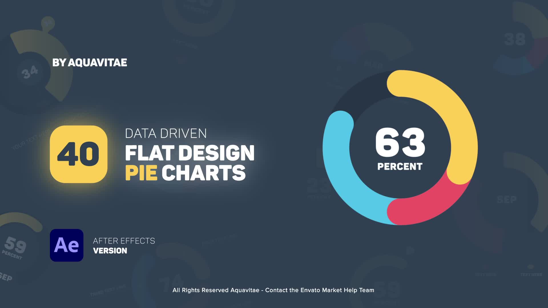 Flat Design Pie Charts Videohive 35636362 After Effects Image 1