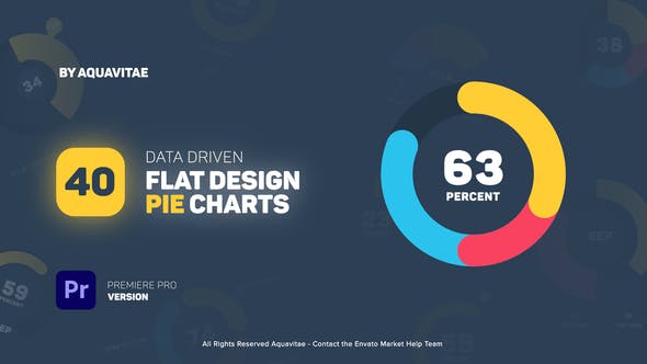 Flat Design Pie Charts l MOGRT for Premiere Pro - Videohive 35807275 Download