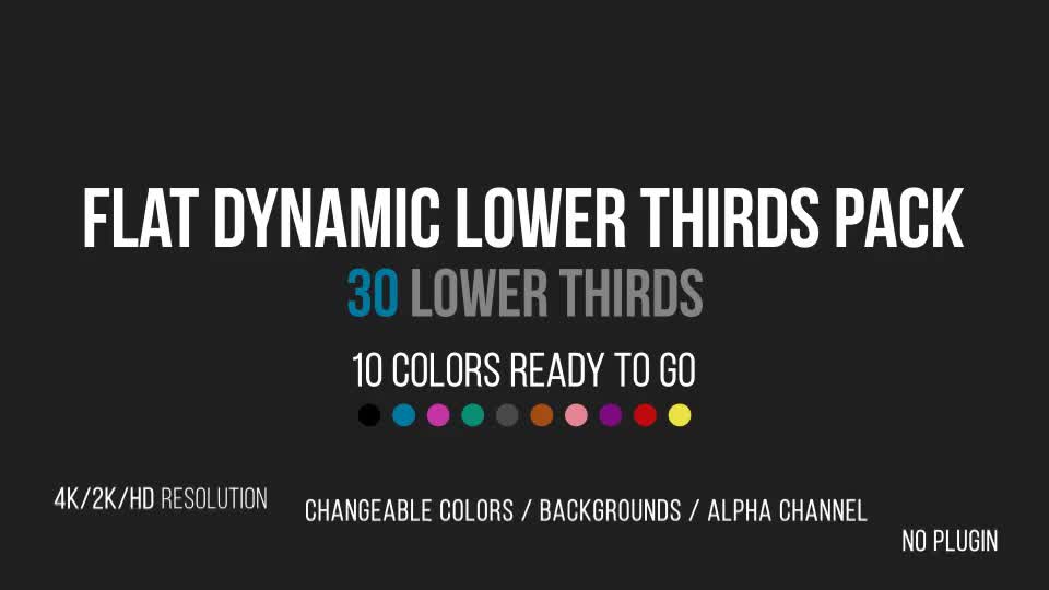 Flat Dynamic Lower Thirds Pack - Download Videohive 15305568