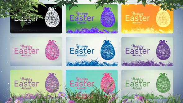 Flat Easter Egg Ident - Videohive Download 21527124