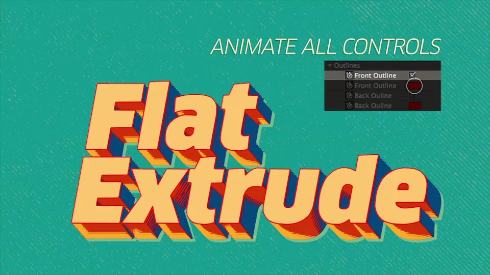 Flat Extrude Preset - Download Videohive 12007814