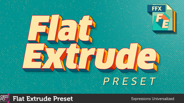 Flat Extrude Preset - Download Videohive 12007814
