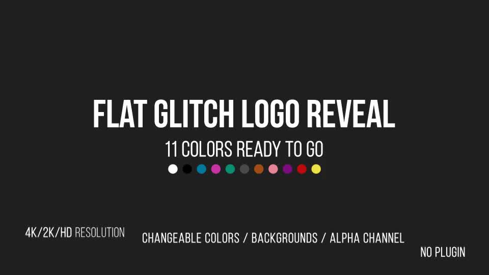 Flat Glitch Logo Reveal - Download Videohive 15573758