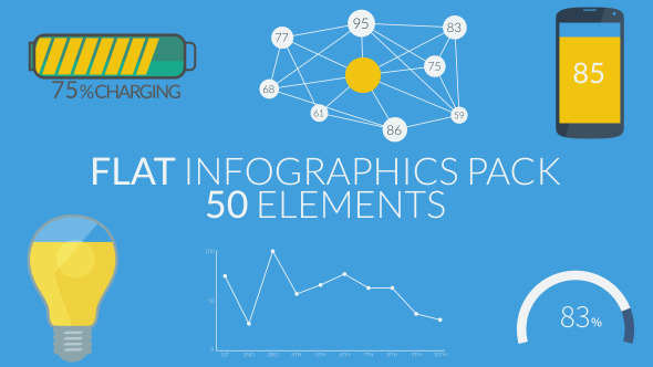 Flat Infographics Pack (50 Elements) - Download Videohive 5016186