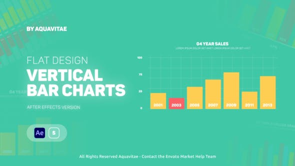 Flat Infographics Vertical Bar Charts - Download Videohive 39137104