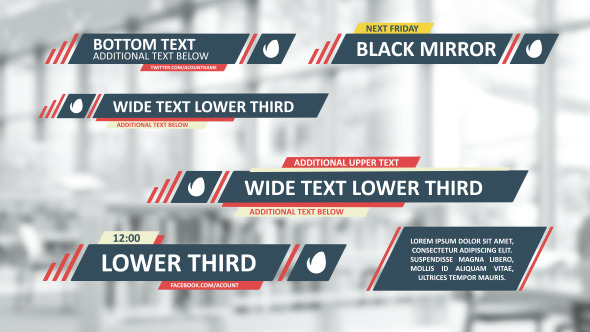 Flat Lines Lower Thirds - Download Videohive 9084513