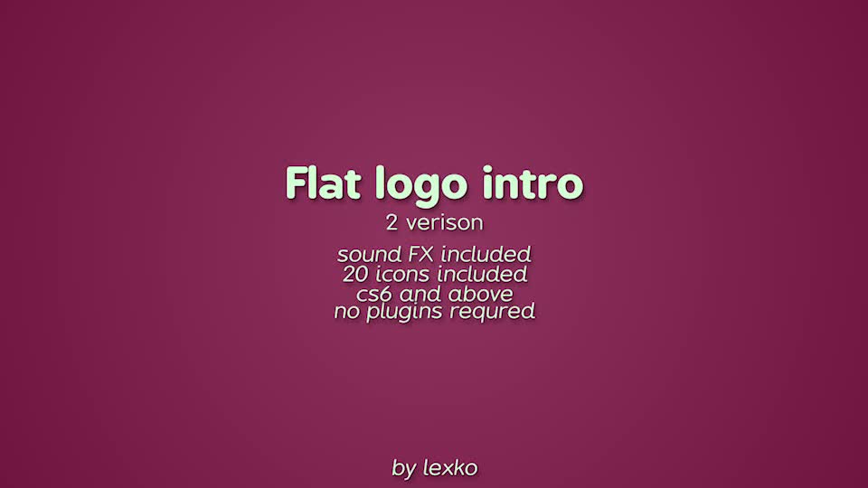 Flat logo intro - Download Videohive 20655869