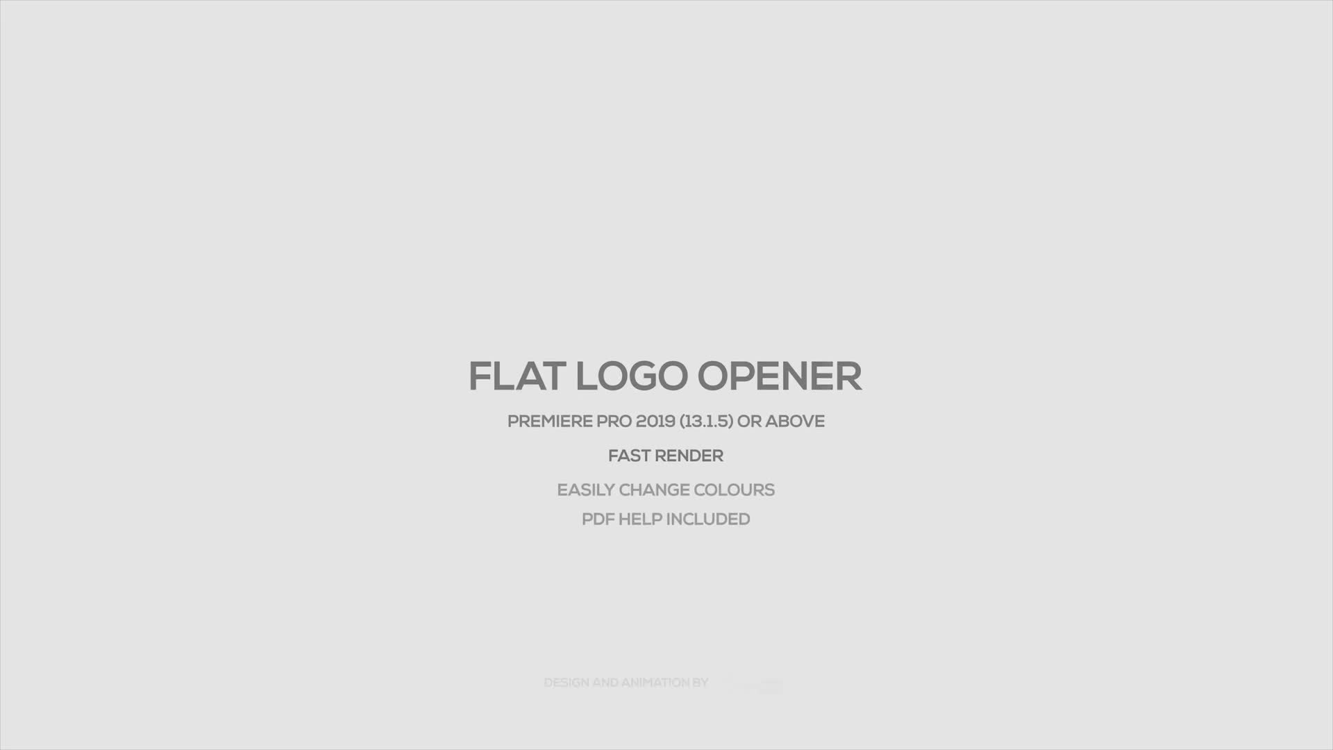 Flat Logo Opener Videohive 24870405 Premiere Pro Image 1