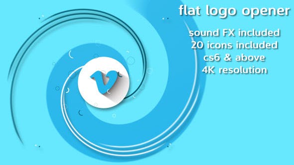 Flat logo opener - Videohive Download 20452893