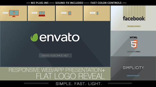 Flat Logo Responsive Design Corporate App - Download Videohive 7043820
