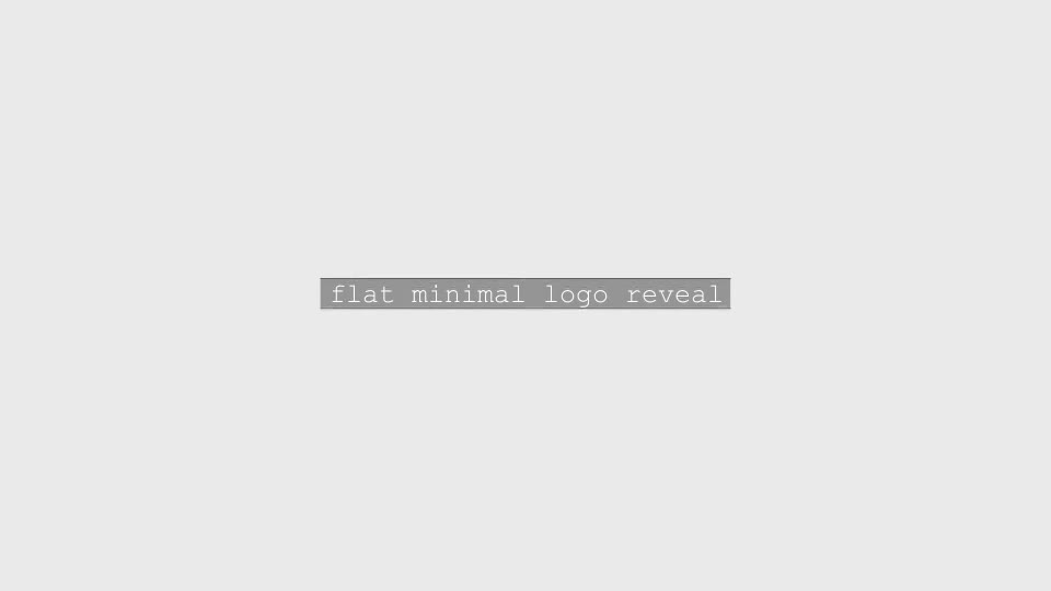 Flat Minimal Logo Reveal - Download Videohive 9707222