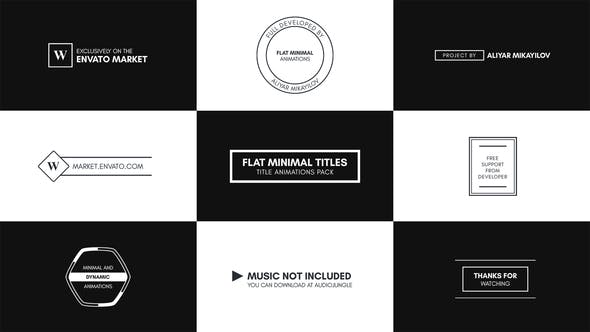 Flat Minimal Titles Essential Graphics | Mogrt - Download Videohive 22259869