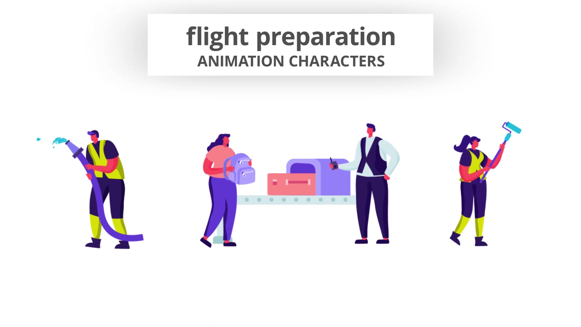 Flight preparation Character Set Videohive 32842644 After Effects Image 4