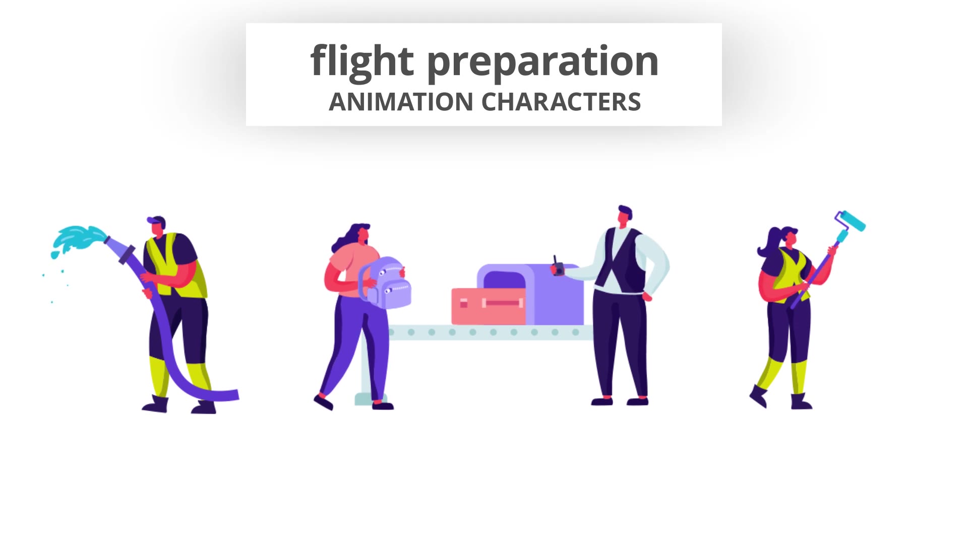 Flight preparation Character Set Videohive 32842644 After Effects Image 5