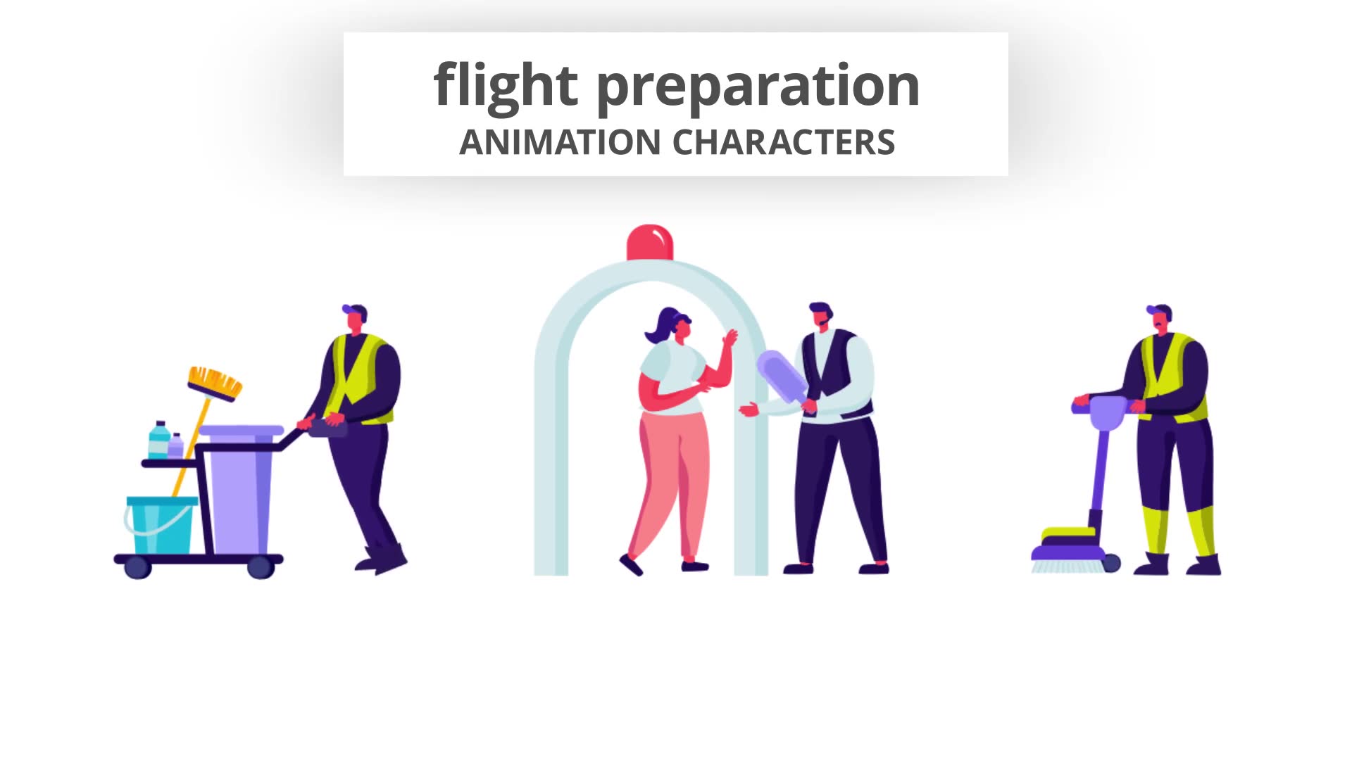 Flight preparation Character Set Videohive 32842644 After Effects Image 7