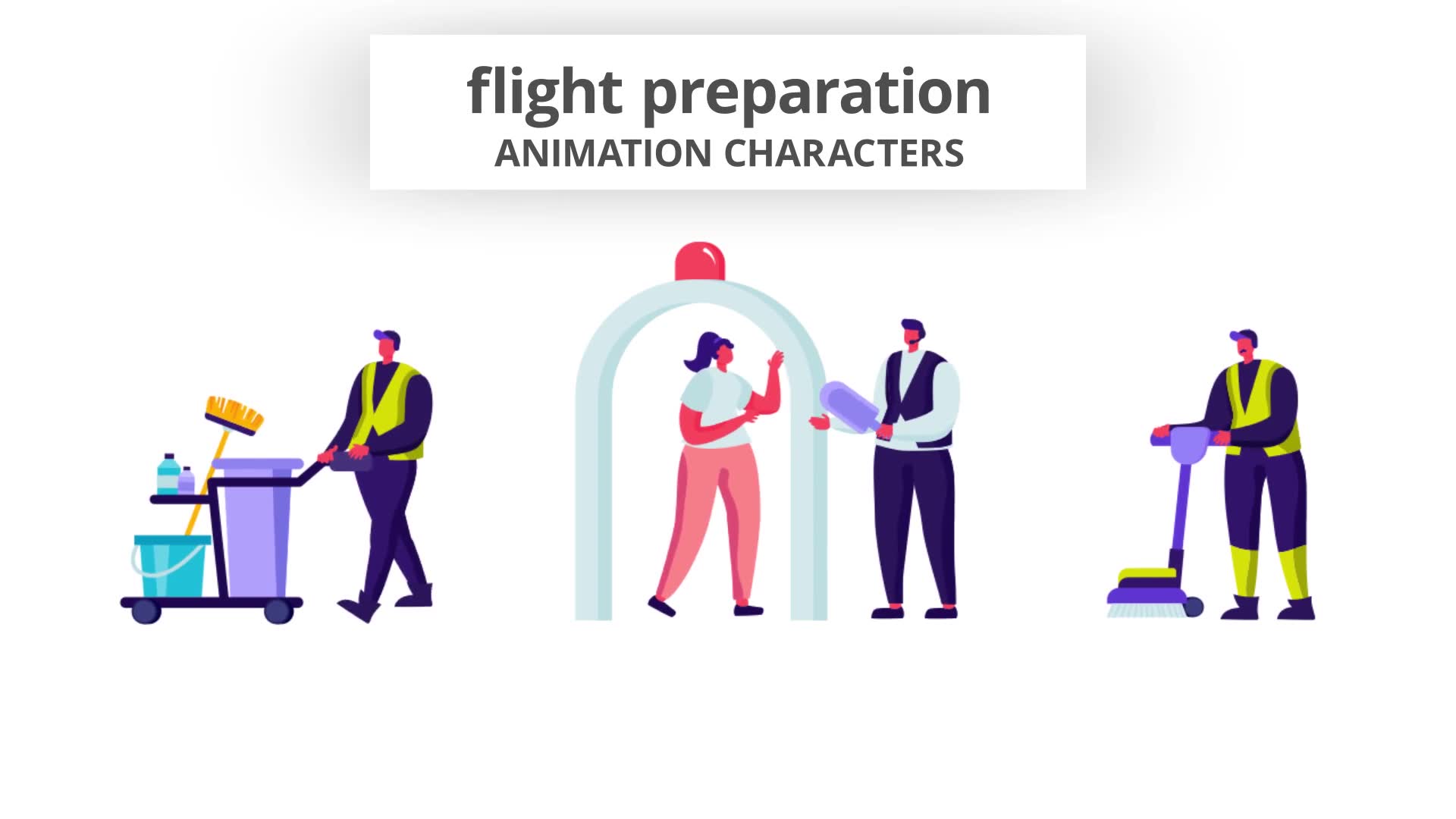 Flight preparation Character Set Videohive 32842644 After Effects Image 8