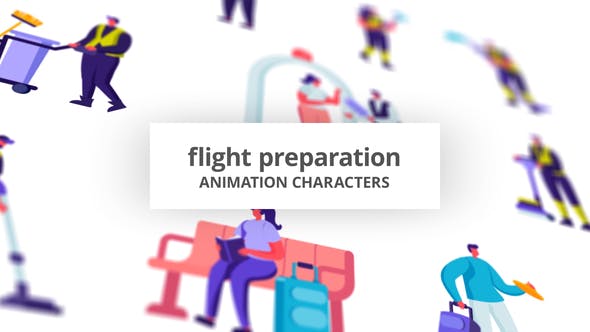 Flight preparation Character Set - Download 32842644 Videohive
